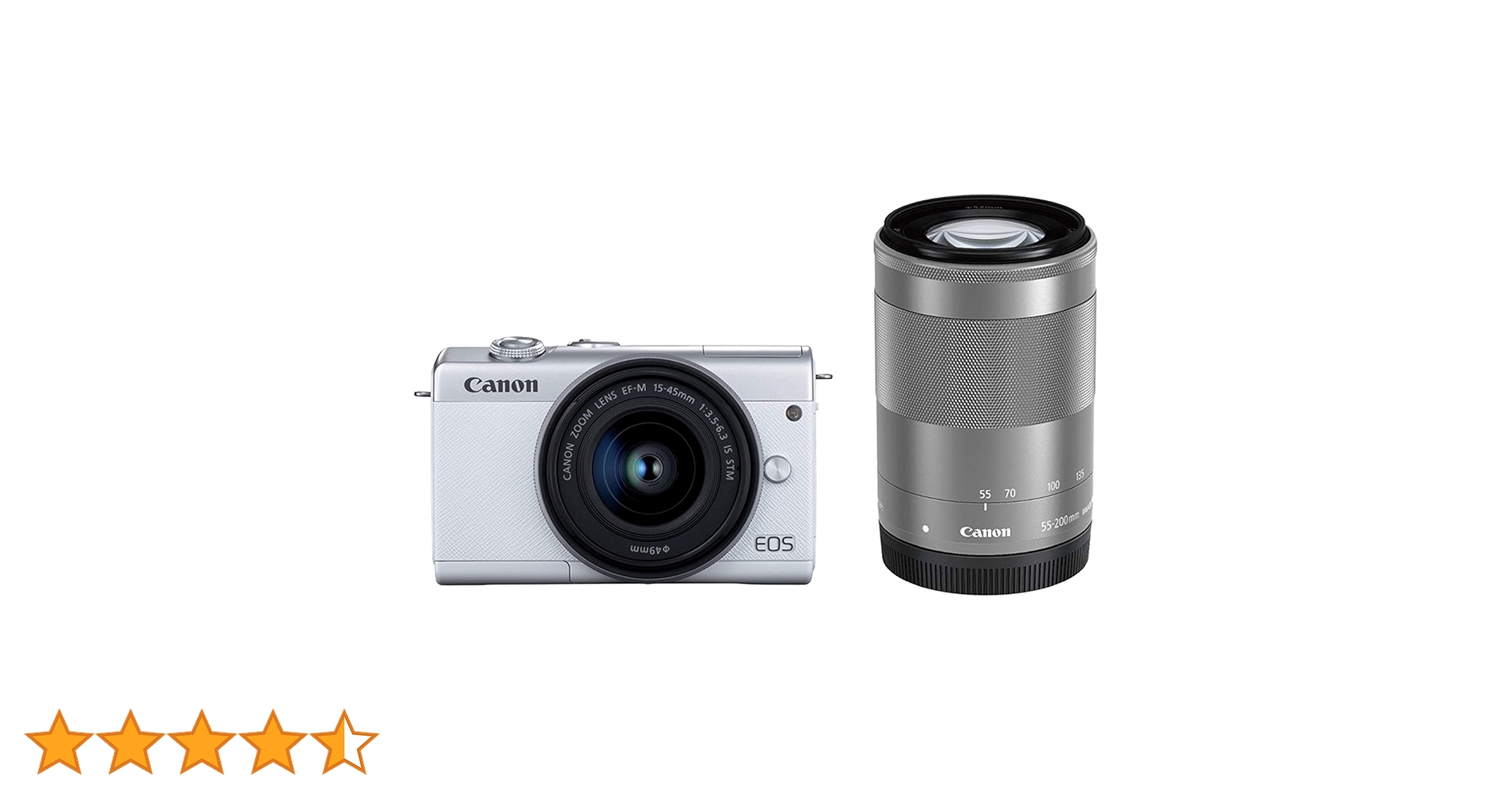 Canon EOS M200 ダブルレンズキット ミラーレス一眼 ホワイト 楽天市場】キヤノン Canon EOS M200 ダブルズームキット